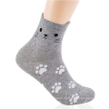 High quality 100% cotton women cute cartoon cat socks for wholesale